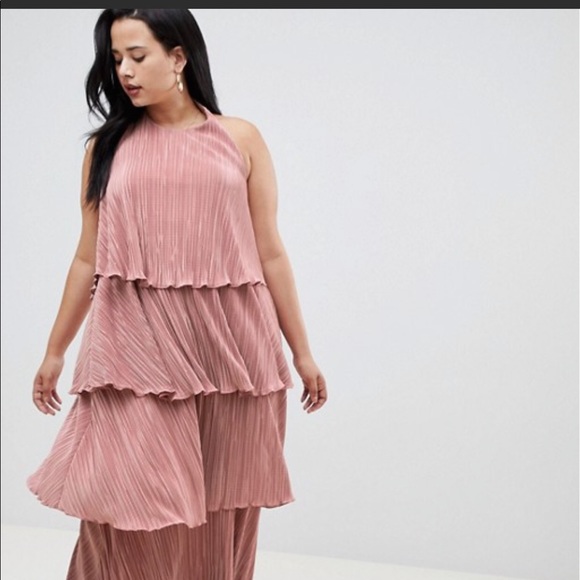 ASOS Curve Dresses & Skirts - Curve tiered plisse maxi skater dress